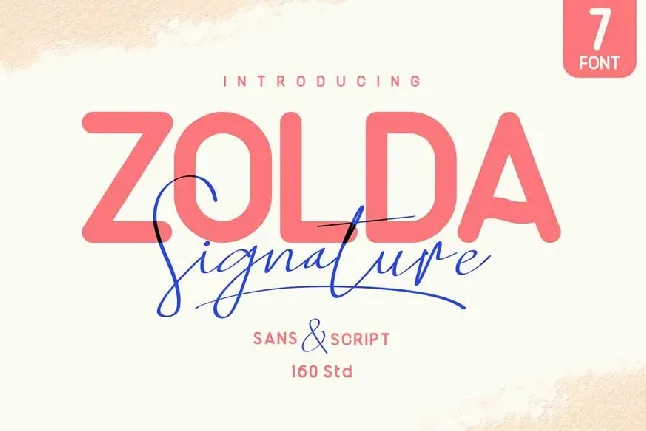 Zolda Script Sans Family font