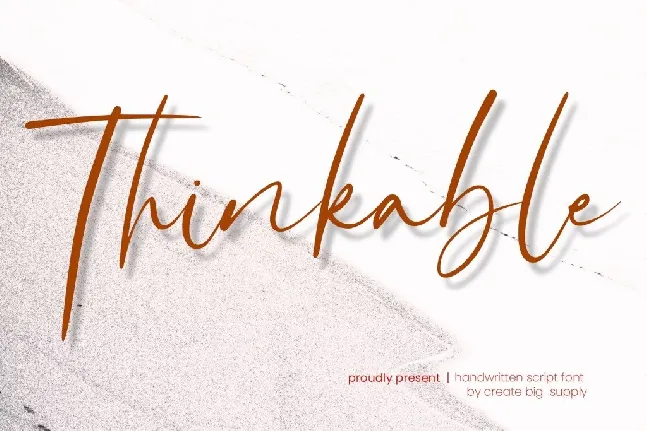 Thinkable font