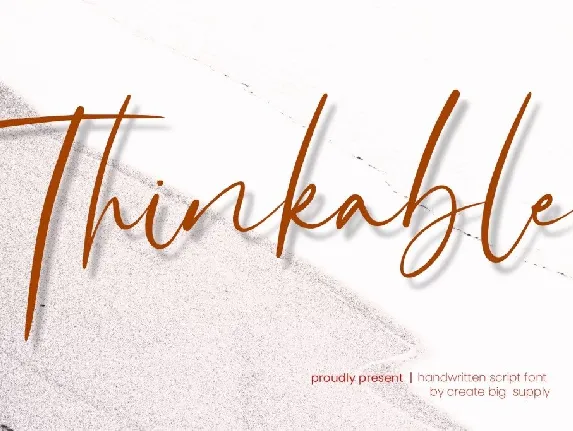 Thinkable font