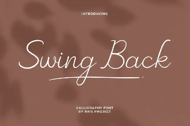 Swing Back Demo font