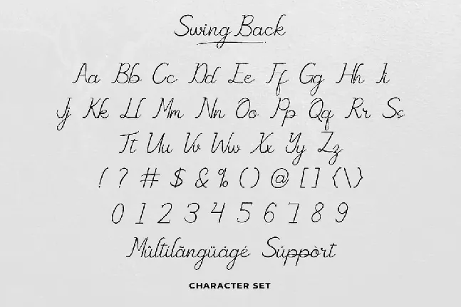 Swing Back Demo font