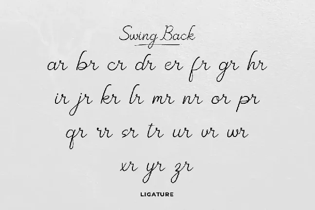 Swing Back Demo font