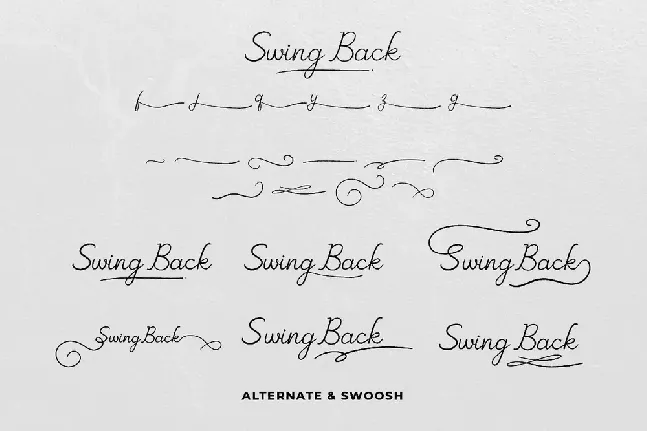 Swing Back Demo font