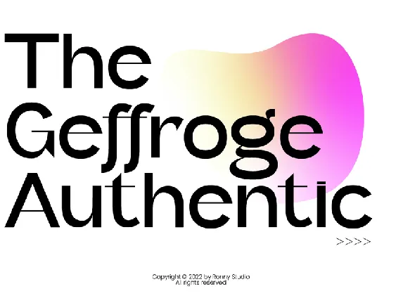 Geffroge Authentic font