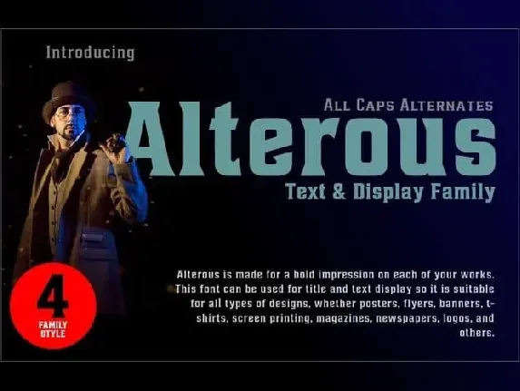 Alterous Display font