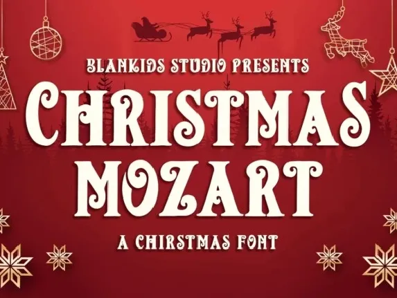 Christmas Mozart font