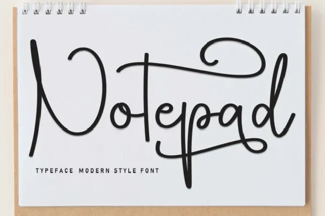 Notepad Script font