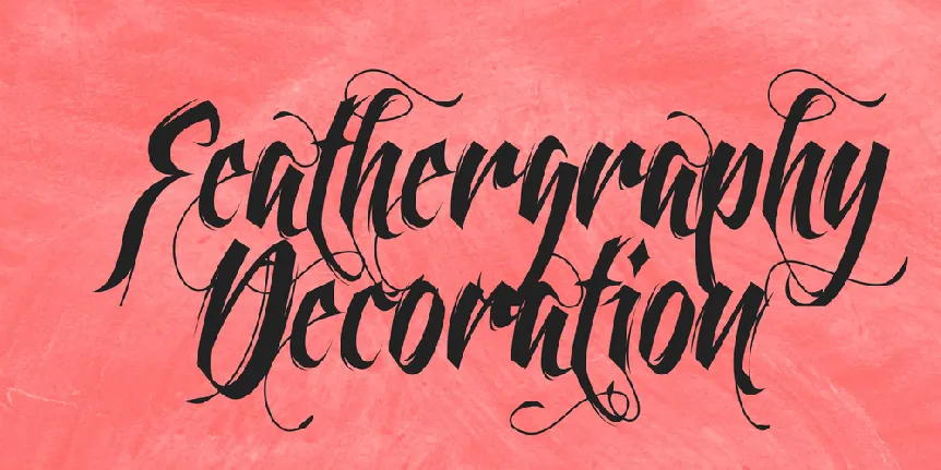 Feathergraphy Decoration font