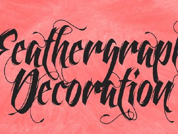 Feathergraphy Decoration font