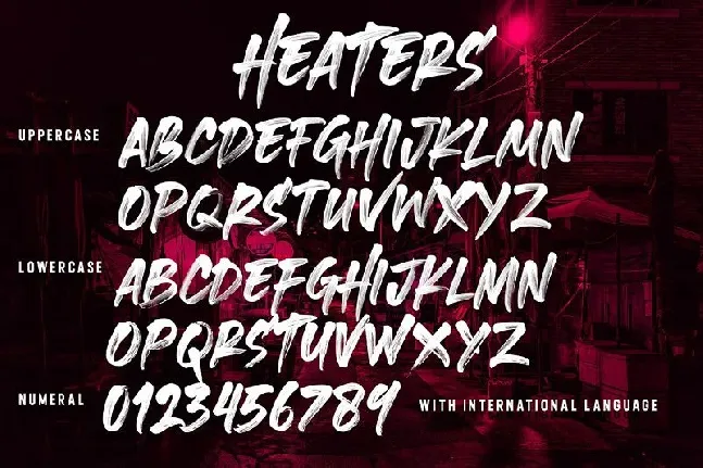 Heaters Brush font