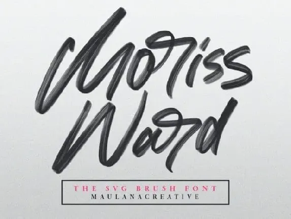 Moriss Ward Brush font