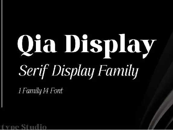 Qia Display font