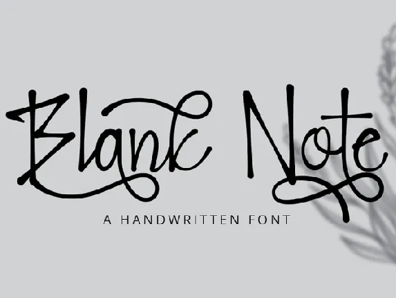 Blank Note font