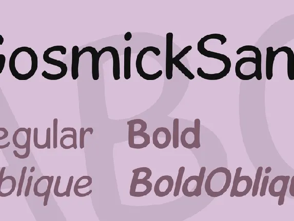 GosmickSans font