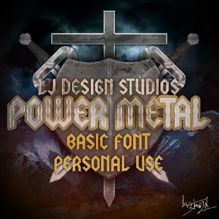 LJ Power Metal Personal Use font