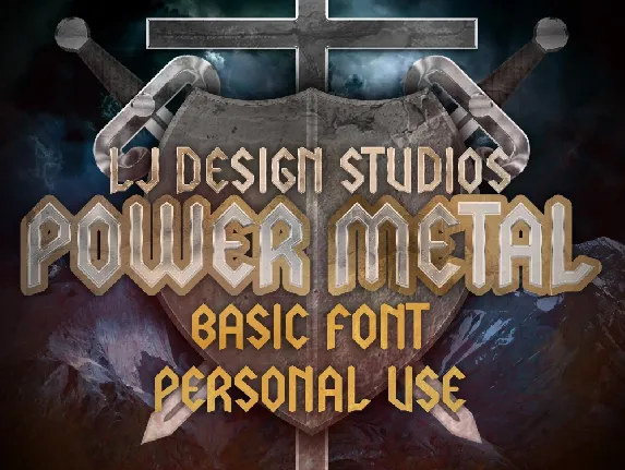 LJ Power Metal Personal Use font