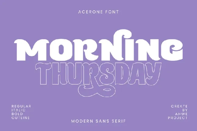 Acerone font