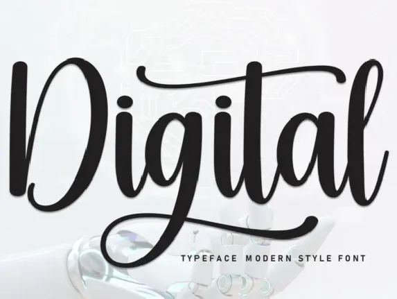 Digital Script Typeface font