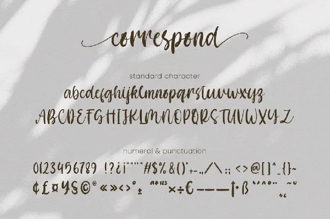 Correspond font