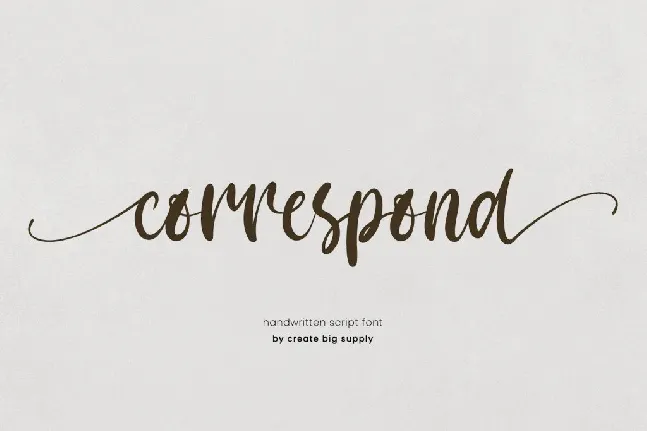 Correspond font