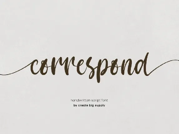 Correspond font