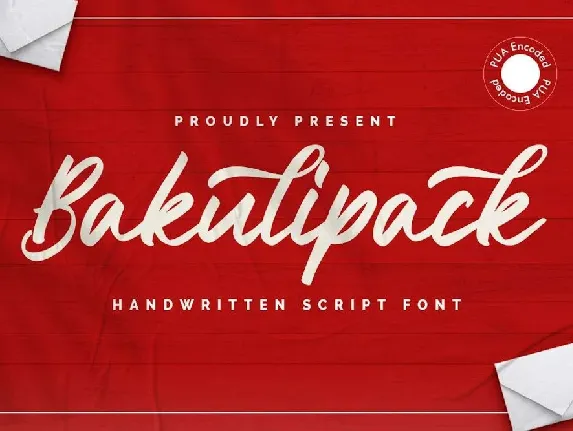 Bakulipack font