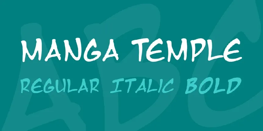 Manga Temple Free font