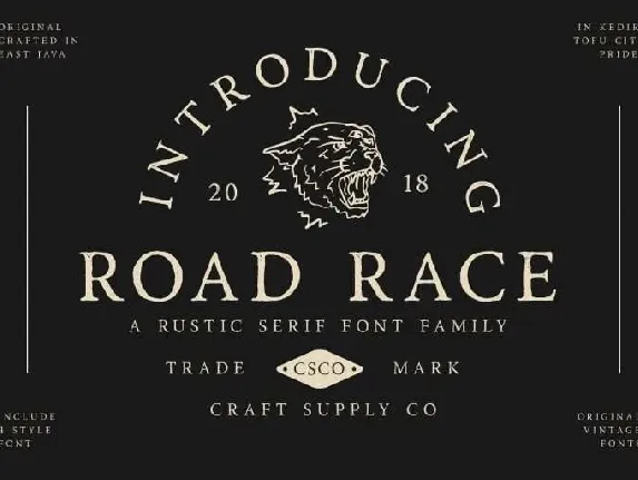 Road Race Typeface Free font