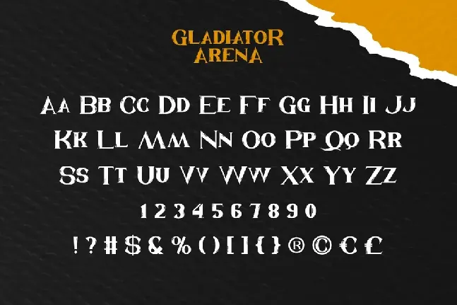 Gladiator Arena Demo font