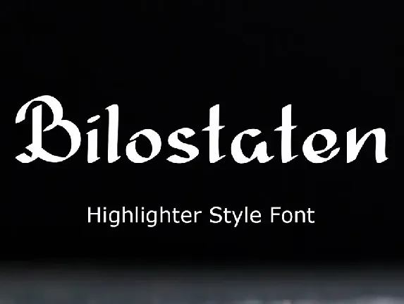 Bilostaten font