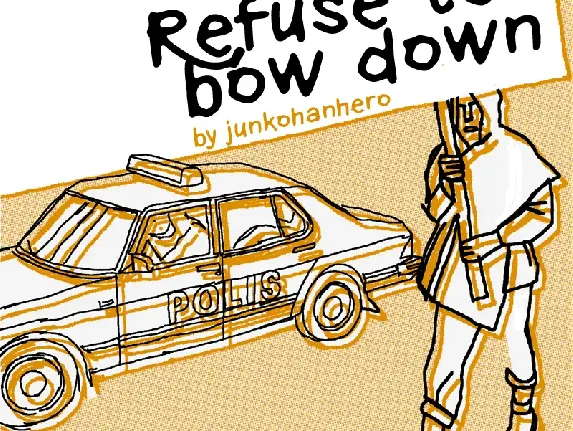 Refuse to bow down font