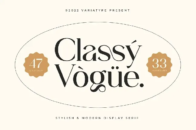 Classy Vogue font