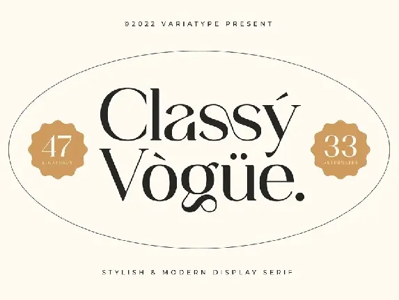 Classy Vogue font