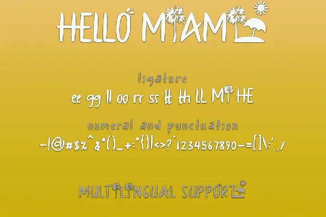 HELLO MIAMI font