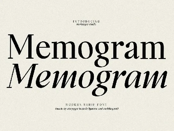 Memogram font