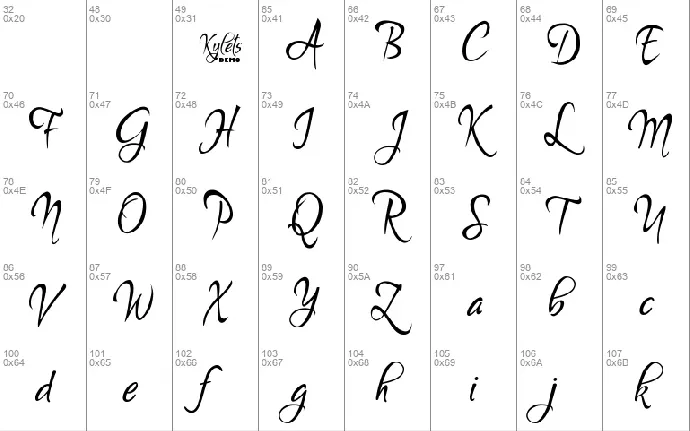 Kylets font