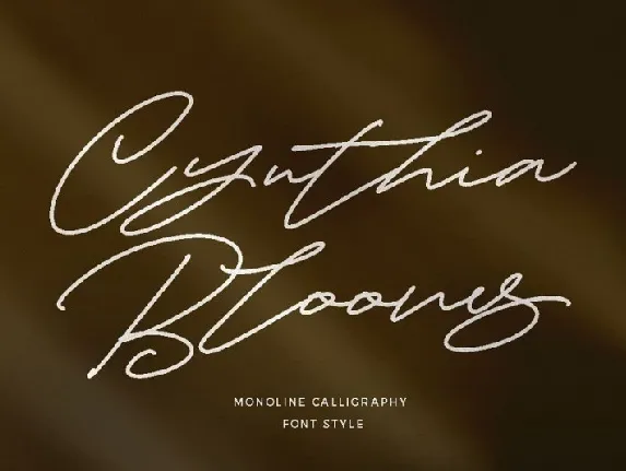 Cynthia Blooms Signature font