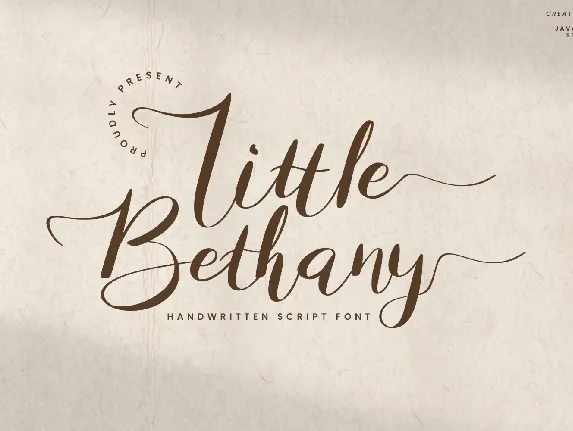 Little Bethany font