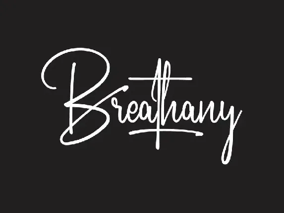 Breathany Demo font