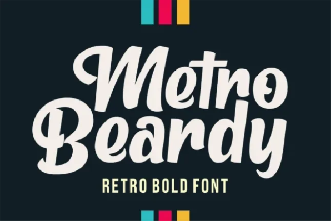 Metro Beardy Retro Script font