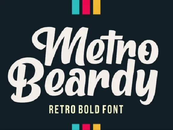 Metro Beardy Retro Script font