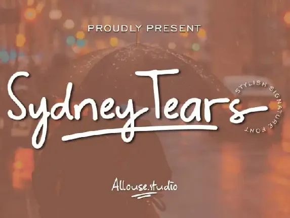 Sydney Tears Script font