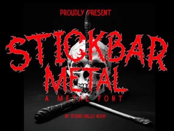 Stickbar Metal font