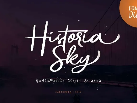 Historia Sky Script Free font