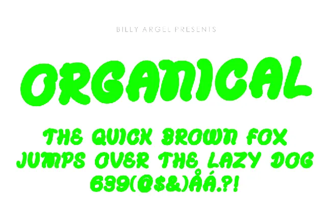 ORGANICAL PERSONAL USE font