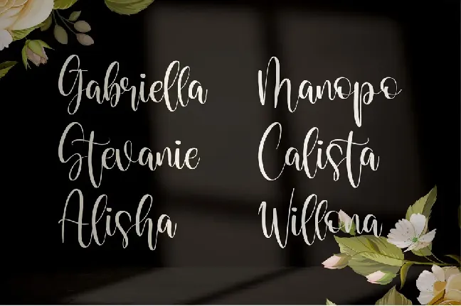 Raflestta Elisha font