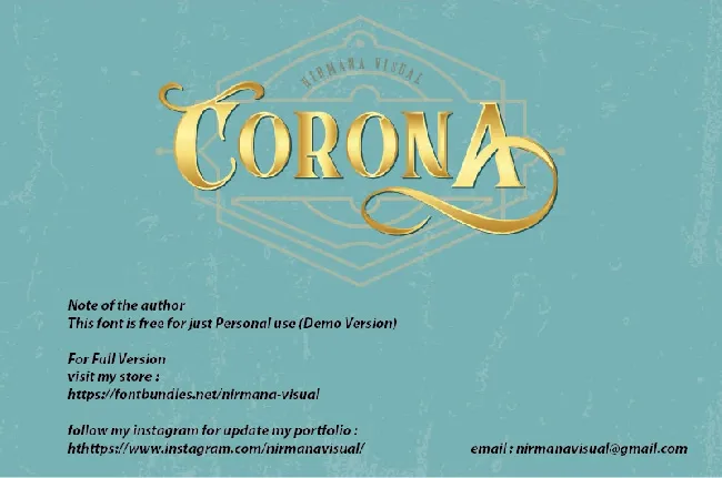 CoronA font