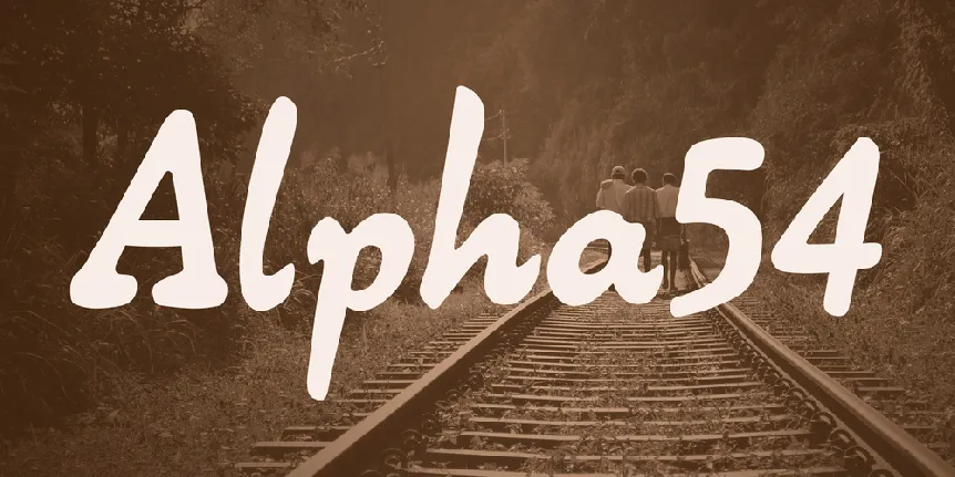 Alpha54 font