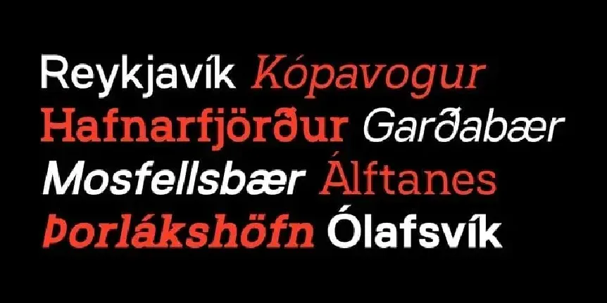 SK Reykjavik Sans Serif font