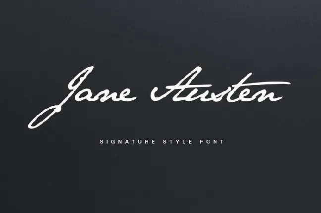 Jane Austen Signature font